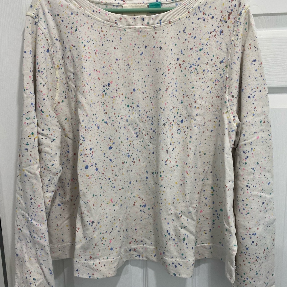 Anthropologie Maeve 1X Spatter Print Sweatshirt
